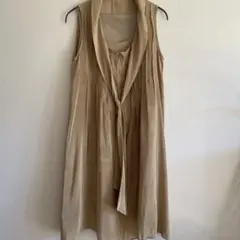 INED ノースリーブ ワンピース ベージュ