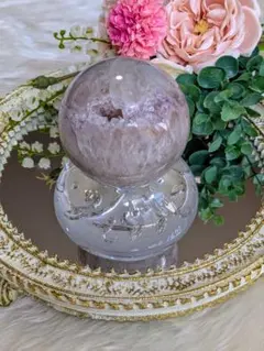 ⚜️ 瑪瑙⚜️　レースデザイン　笑口　スフィア　高品質　オールカット　♡浄化済♡