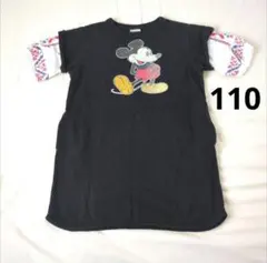 デニム＆ダンガリー ミッキー ワンピース Tシャツ 110のサムネイル