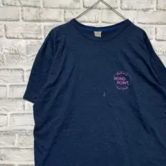 USA製90sヴィンテージTシャツ！シングルステッチ　ブルー半袖古着　L 1
