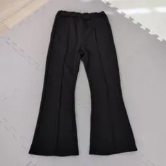 黒　ズボン　ストレッチ　130