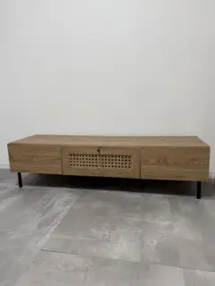 LOWYA ラタン調 テレビボード スチール脚
