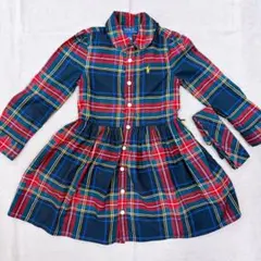 【チェック】ラルフローレン シャツワンピース 4T 110cm