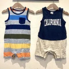 80サイズ　gap ペアマノン　半袖　ノースリーブ　ロンパース