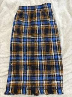 【snidel】チェック柄タイトロングスカート