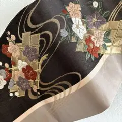 365半幅帯 小袋帯 西陣織 長尺 深味 箔金糸 神々しい鳳凰 浴衣 小紋
