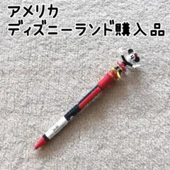 アメリカ・ディズニーランド購入品　ミニーマウス ボールペン ミニーちゃん　赤　黒