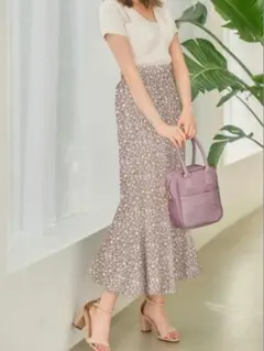 小花柄マーメイドスカート【gc20】