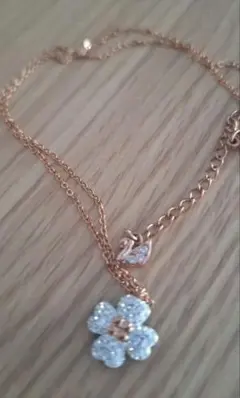 【未使用】スワロフスキー ネックレス リバーシブル フラワー 花