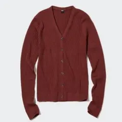 【UNIQLO】エクストラファインメリノ リブ ショート カーディガン M