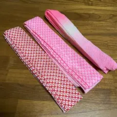 和装小物 腰ひも 3本セット 赤とピンク