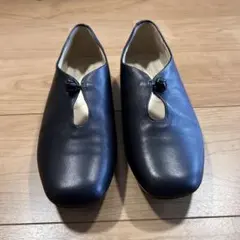 【極美品】あしながおじさん　スクエアトゥパンプス　24.0 ローファー　室内履き