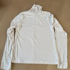 GU タートルネック長袖Tシャツ M ホワイト