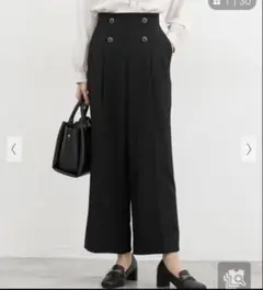 Honeys 釦付ワイドストレートパンツ LLサイズ