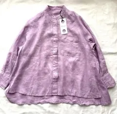23区 リネン100 長袖 ロングシャツ ブラウス 38 M くすみピンク - メルカリ