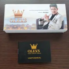 OLEVS 水色 腕時計 クォーツ