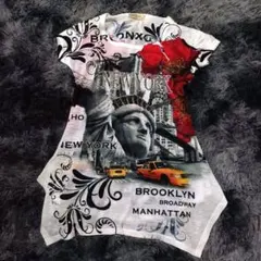 y2k USA Tシャツ 平成 ギャル Archive Gimmick アシメのサムネイル