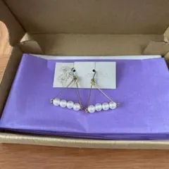 canoha パール三角形ピアス