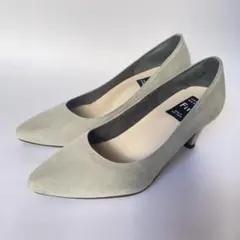 ［ジェリービーンズ］23.5cm Fit+ パンプス　スエード調グレー【値下げ】