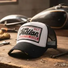 アメカジ ヴィンテージ メッシュ 黒 ブラック 男女兼用 帽子 キャップ