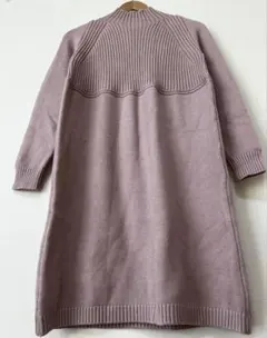 最終値下げ！！美品！2WAYリブニットロングワンピース　ピンク色