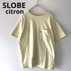 SLOBE citron スローブ　イエロー　ポケットT シャツ　日本製　刺繍のサムネイル
