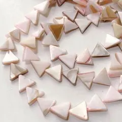 bk776/SALE！シェル◇ほんのりピンク　三角形　3連