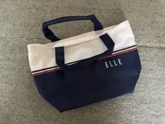 【ELLE】トートバッグ ネイビー ホワイトのサムネイル