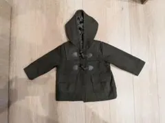 COMME CA ISM ダークグリーン フード付きコート 100cm