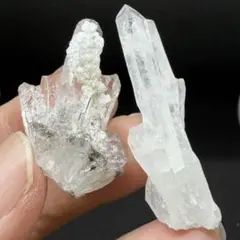 135 水晶クラスター 2点 開運グッズ 縁起物 風水 パワーストーン 鉱物