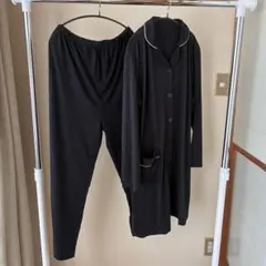 【美品】Ｌ〜LL 長袖 マタニティ パジャマ 西松屋 黒 ELFINDOLL