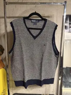 90sPoloRalphLaurenポロラルフローレンバーズアイニットセーター