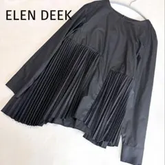 極美品✨ELENDEEK エレンディーク アシンメトリー プリーツ ブラウス 黒のサムネイル
