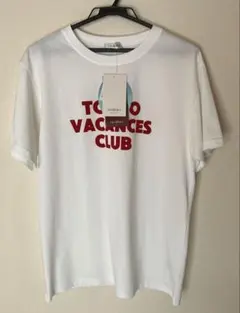 新品　しまむら　COCOAIR 接触冷感 ロゴTシャツ ホワイト　Lのサムネイル