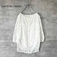 LAUTREAMONT ロートレアモン ドット柄 シアーブラウス シアーシャツ