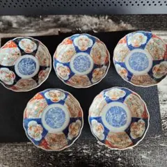 古伊万里　中皿　染錦　色絵　波兎　うさぎ　太明成化年製　柿右衛門　渦福 古伊万里 中皿 染錦 色絵 波兎 うさぎ 太明成化年製 柿右衛門 渦