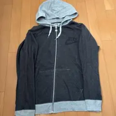 y2k 00sNIKE ジップアップパーカー グレー ブラック L