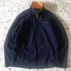 90s 00s USA製 パタゴニア フルジップ フリース　 ネイビー