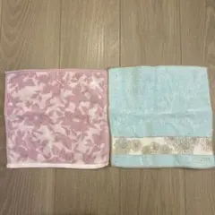 ポール&ジョー・Francfrancタオルハンカチ 1枚ずつ計2枚