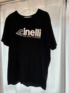 cinelli WE BIKE HARDER Tシャツ ブラック