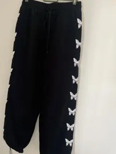 スウェットラインパンツ　蝶