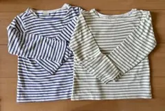 simple free ストライプ長袖カットソー　2枚