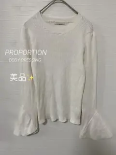 391 PROPORTION フレア袖リブニット