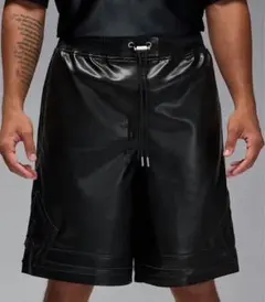 新品エアジョーダン⭐️ビーガン レザーショーツJORDANレザーハーフパンツ革