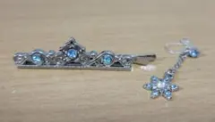 Disney　雪の結晶のイヤリングとシンデレラかぼちゃの馬車のピン