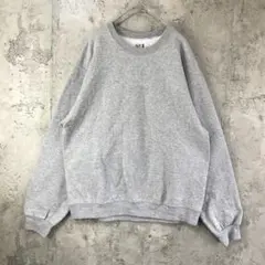 Y4208古着　トレーナー　スウェット　グレー　無地　90s Y2K