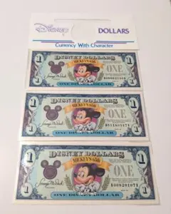 ３５周年　ディズニーダラー 1992年購入 １$.５$.10$セット 35周年 ディズニーダラー 1992年購入 1$.5$.10$セット