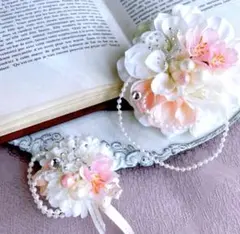 コサージュ 親子セット さくらホワイトa 卒業式 入学式 卒園式 入園式