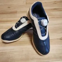 美品✦adidas golf BOA ゴルフシューズ✦ネイビー ✦23cm