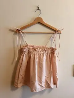 ピンク シャーリング キャミソール